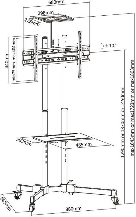 Image du produit Sunne S112 (Universel, 70", 50 kg)