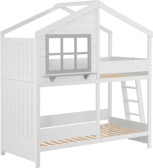 Actual product image Juskys Children's loft bed dream house with roof & ladder (90 x 200 cm)