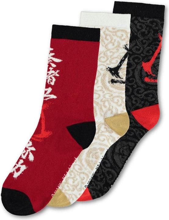 Produktbild Difuzed Assassin's Creed Shadows Socken 3er-Pack Crew 39-42 (3er Pack, 39 - 42)