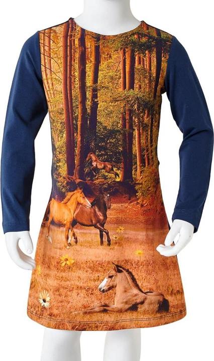 Immagine prodotto VidaXL Abito da bambino con maniche lunghe blu navy 140,Materiale del (140)