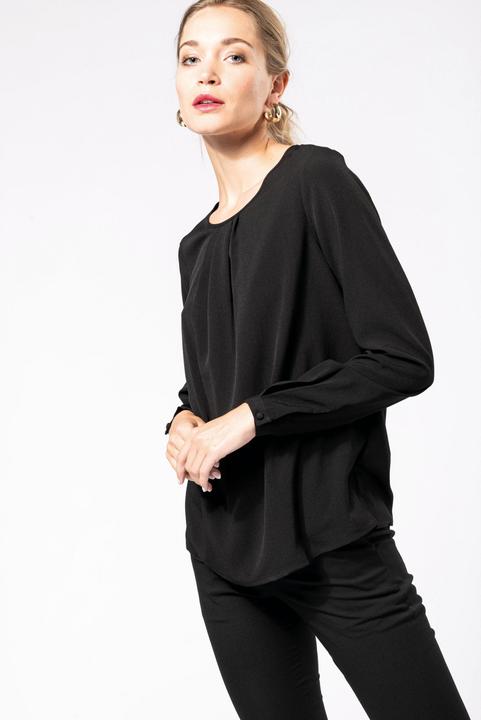 Produktbild Kariban Bluse, langarm, aus Krepp, Damen (40)