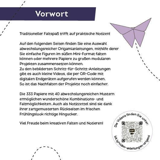 Produktbild 333 Origami Minis - Frühlingswiese - Dein dekorativer Wendeblock zum kreativen Falten & Notieren (333 x)