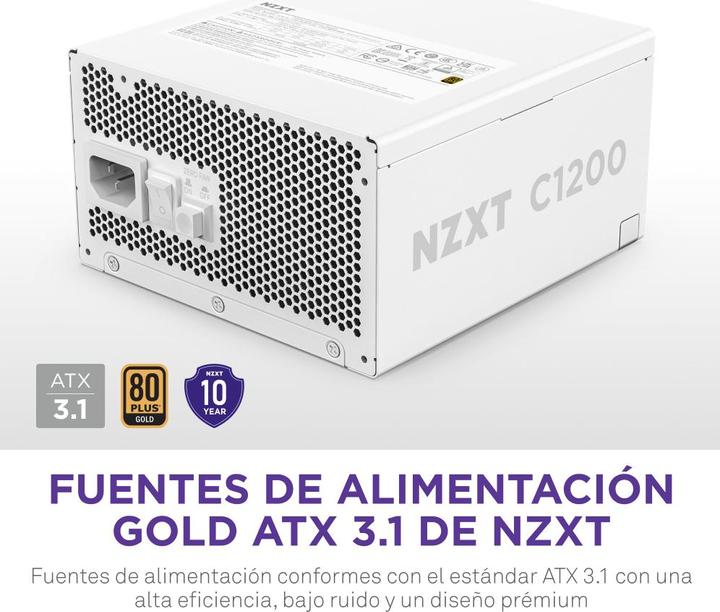 Produktbild NZXT C1200 Gold ATX 3.1 weiss | 1200W PC-Netzteil (1200 W)