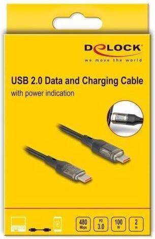 Produktbild Delock USB 2.0 Daten- und Schnellladekabel USB Type-C Stecke (2 m, USB 2.0)