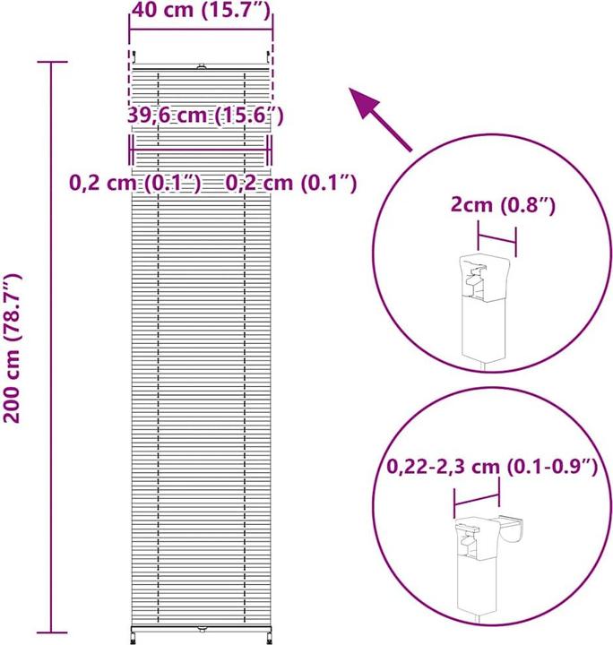 Image du produit VidaXL Eward (40 x 200 cm)
