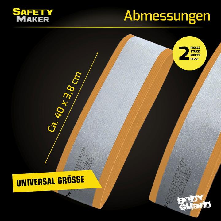 Produktbild SafetyMaker Reflektor Band 1 Paar silber/orange