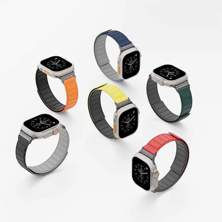 Actual product image Levelo Magnetic Roating Band Vogue for Apple Watch 45/44/42MM (44 mm, 45 mm, 42 mm, Silicone)