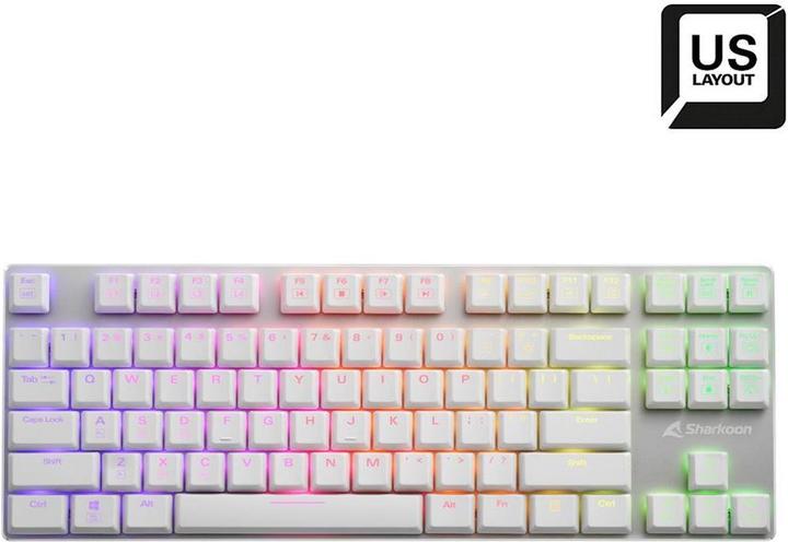 Immagine prodotto Sharkoon tastiera da gioco purewriter tkl rgb (US, Cablato)