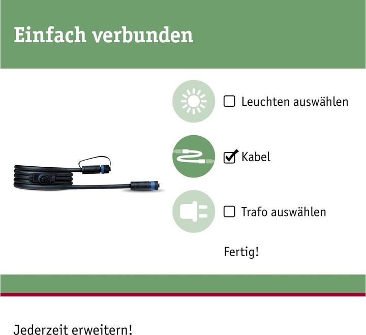 Produktbild Paulmann Outdoor Plug & Shine Kabel 1 in-2 out