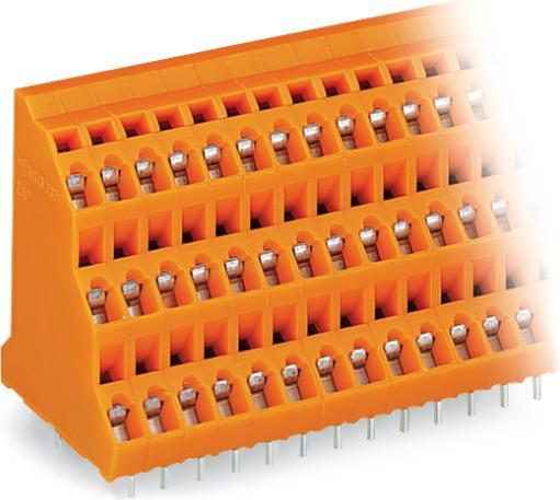 Immagine prodotto Wago 737-424 Morsettiera a tre pin per circuiti stampati 0,08-2,5 qmm arancione