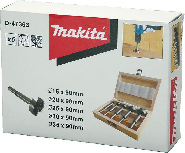 Immagine prodotto Makita Punta Forstner impostata (15 millimetri, 25 millimetri, 30 millimetri, 35 millimetri, 20 mm)