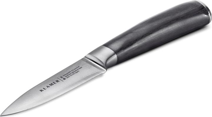 Image du produit KLAMER Couteau à éplucher Damas 8,6 cm Bois de Pakka (8.60 cm)
