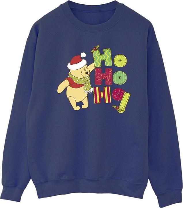 Actual product image Disney Mens Winnie The Pooh Ho Ho Ho Scarf Sweatshirt (5XL)
