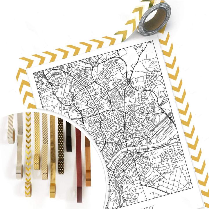 Immagine prodotto Trenddeko Mappa della città di Francoforte (80 x 100 cm)