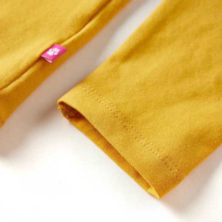 Produktbild VidaXL Kinder-Langarmshirt Ocker 140,Material: 95 % Baumwolle. 5 (140)