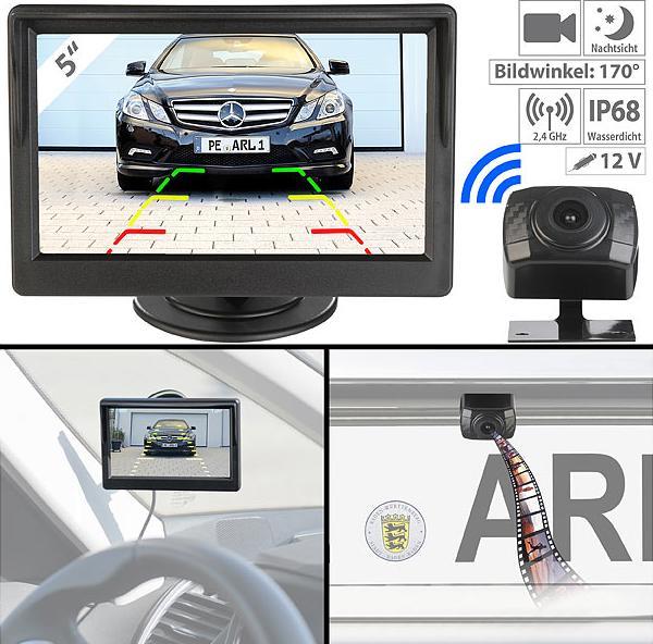 Actual product image Lescars HD wireless rear view camera