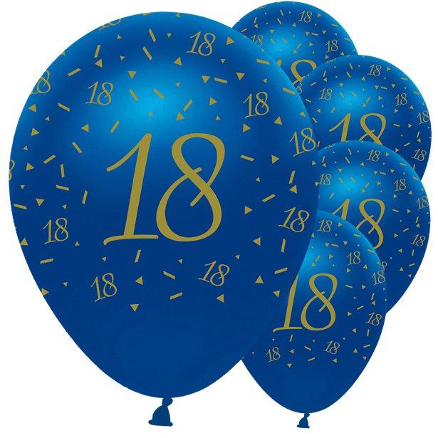 Produktbild Creative Party Luftballons "18 Jahre" Marineblau und Gold (1 x)