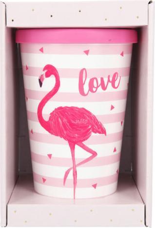 Actual product image Magni To-go mug with flamingo slogan (350 ml)