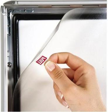 Produktbild Franken Plakatrahmen "Outdoor", DIN A3, 25 mm Rahmenprofil silbereloxierter Aluminium-Klapprahmen, Kunststof