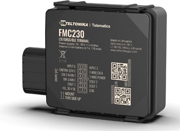 Actual product image Teltonika FMC230 - Waterproof LTE Cat. 1 Terminal with Flexible Inputs Configuration