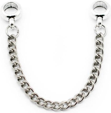 Image du produit Hermex Pendentif chaîne Charm en strass argenté - Argenté (Alliage métallique 925 et strass)