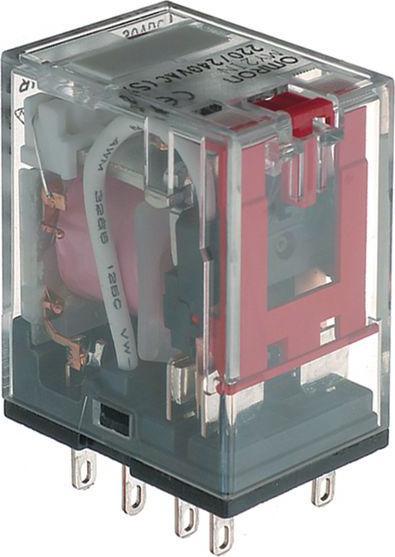 Actual product image Omron Industrial Automation MY2IN mini DPDT ind relay LED,24Vac