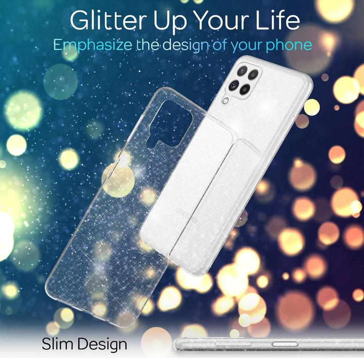 Produktbild Nalia Klare Glitzer Silikon Handyhülle (Samsung Galaxy A22)