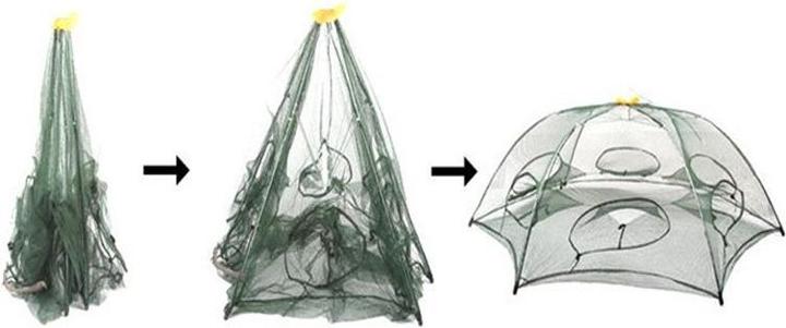 Actual product image JTI Folding fishing net with 6 openings