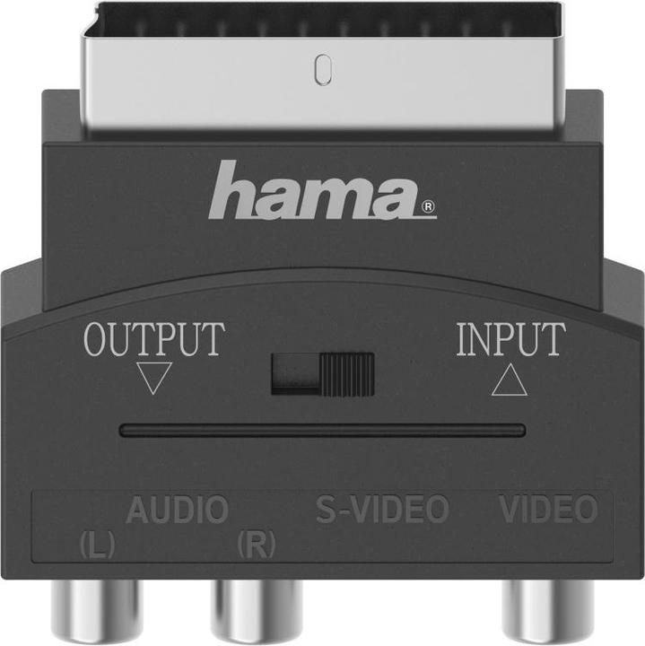 Immagine prodotto Hama Adattatore video, accoppiamento S-VHS/3 accoppiamenti Cinch - Spina Scart, 4-pin