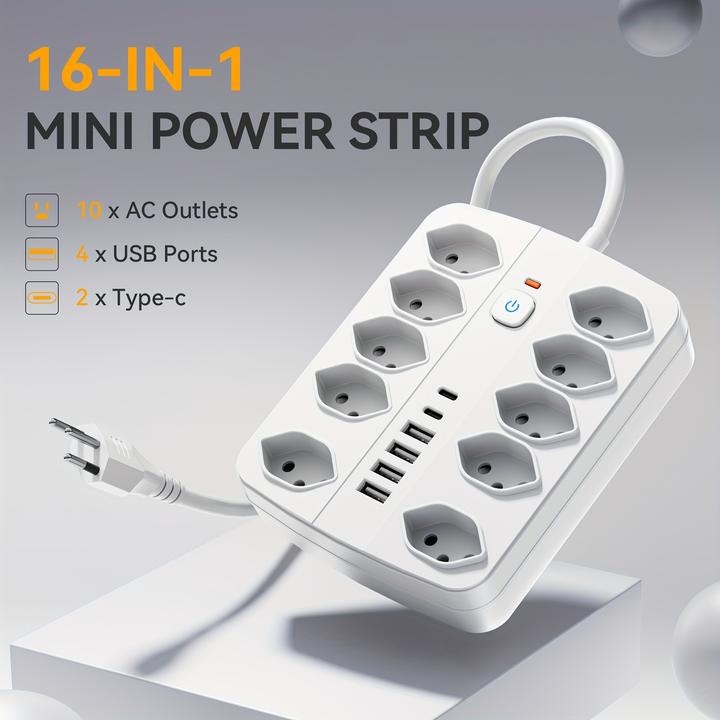 Produktbild PhoneLook 16-in-1 Steckdosenleiste (16 x, USB, Typ 13, 3 m)