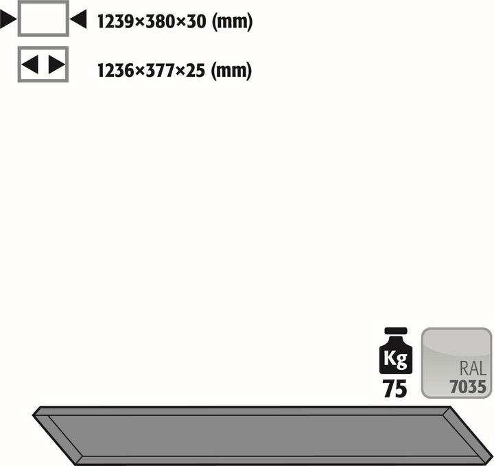 Image du produit asecos Tablette standard pour armoires pour bouteilles de gaz comprimé