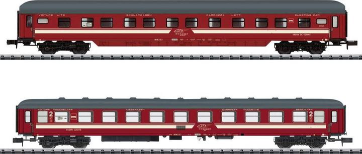 MiniTrix Passenger coach set of 2 EC Venezia part 3 of MÁV-START (Track N)