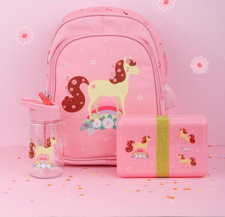Produktbild A Little Lovely Company Lunchbox Horse SBLHPI11 rosa 18x6x12cm