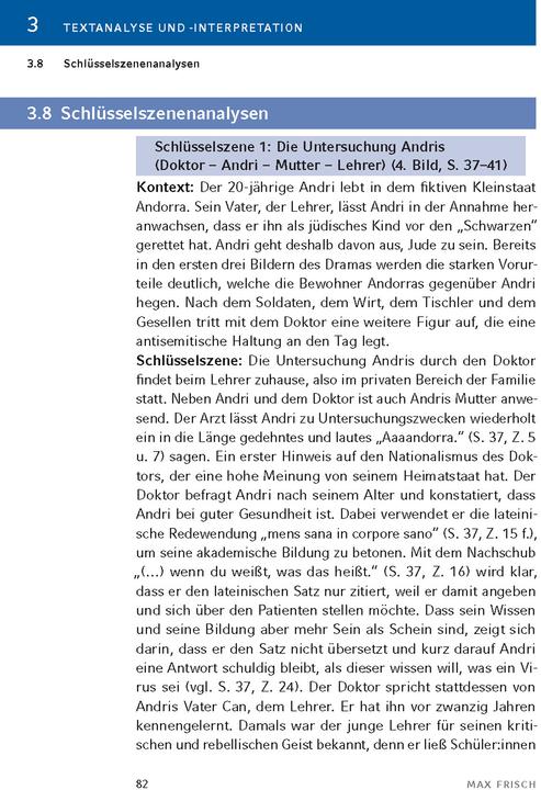 Actual product image Andorra von Max Frisch - Textanalyse und Interpretation (German, Max Fresh, Bernd Matzkowski, 2024)