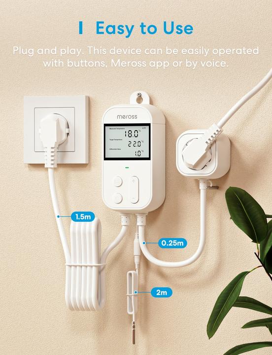Immagine prodotto Meross Smart Home Wi-Fi Termostato/ Riscaldamento & Raffreddamento Mts200bhk