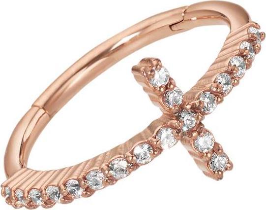 Produktbild Bijouteria Ohrpiercing (Swarovski Zirkonia, Chirurgenstahl 316L, PVD Beschichtung (goldfarbig))