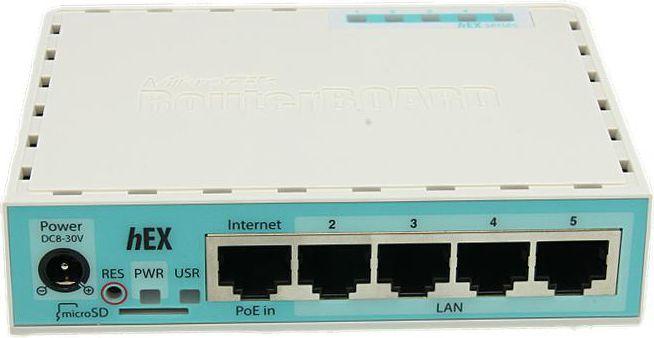 MikroTik RB750GR3 Kabelrouter Gigabit Ethernet Türkis, Weiss RB750Gr3