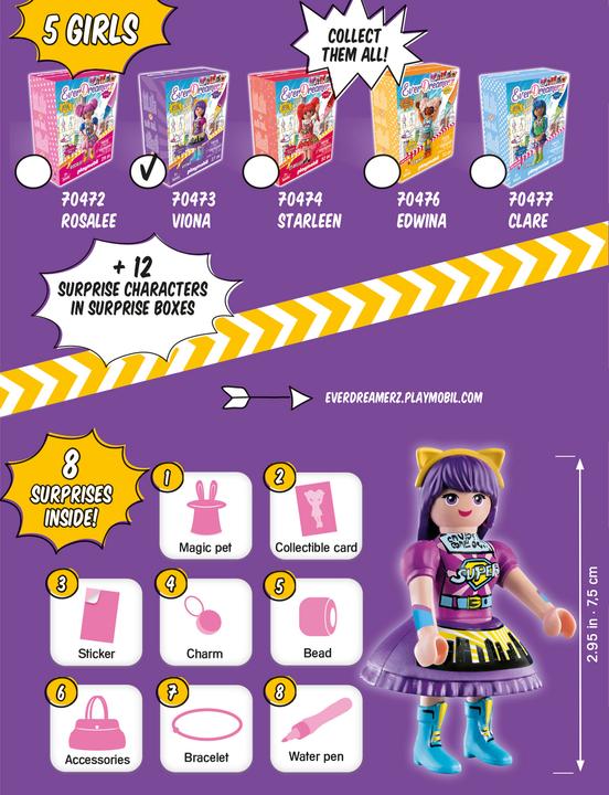 Image du produit Playmobil Viona "Le monde de la bande dessinée (70473, Playmobil EverDreamerz)