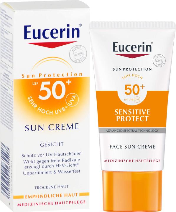 Produktbild Eucerin SUN Sensitive Protect (Sonnencreme Gesicht, SPF 50, 50 ml)