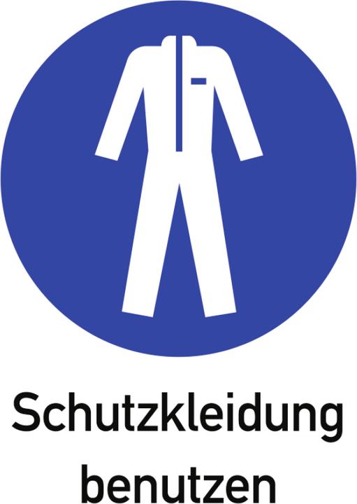 Moravia Gebotszeichen Schutzkleidung benutzen Kunststoff, 210x297 mm