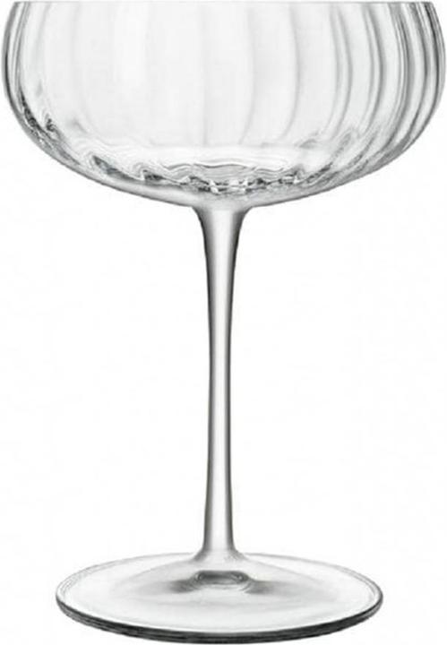 Luigi Bormioli Champagneglas Optica 300 ml, 4 stuks, Transparant (30 cl, 4 Bril, Champagneglazen)