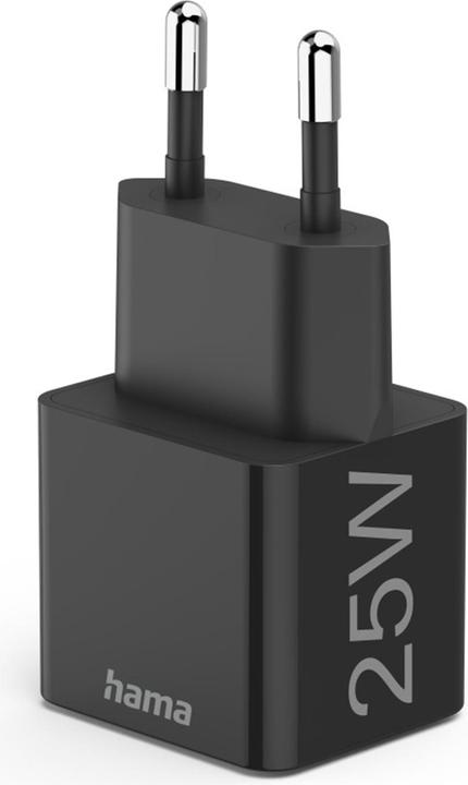 Produktbild Hama Schnellladegerät, USB-C, PD/Qualcomm®, Mini-Ladegerät, 25 W, Schwarz (25 W)