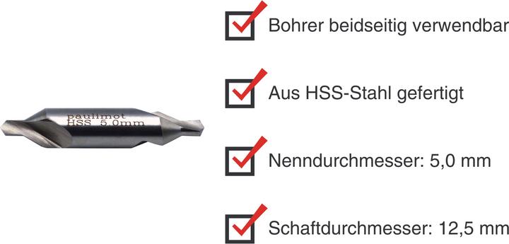 Actual product image Paulimot Zentrierbohrer 5,0 mm HSS (5.0 millimetre)