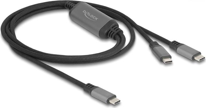 Produktbild Delock 81271 - USB-C Y-Kabel 1 x Stecker zu 2 x Stecker PD 3.0 100 W, 1,2m (1.20 m, USB 3.2)
