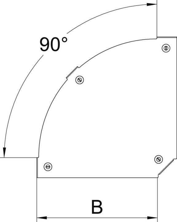 Immagine prodotto OBO Bettermann OBO DFBM 90 100 FS Coperchio per curva a 90 per curva RBM 90 100 B=1
