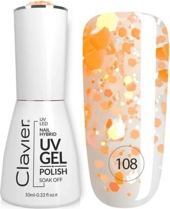 Image du produit Clavier Luxury Nail Hybrid Uv Gel Hybride pour vernis à ongles 108 Orangeade 10Ml (10 ml)