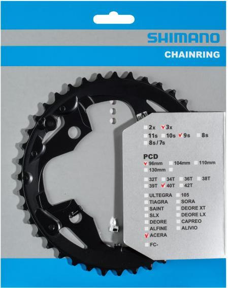 Image du produit Shimano Acera FC-M3000 plateau 9 vitesses AX (40)