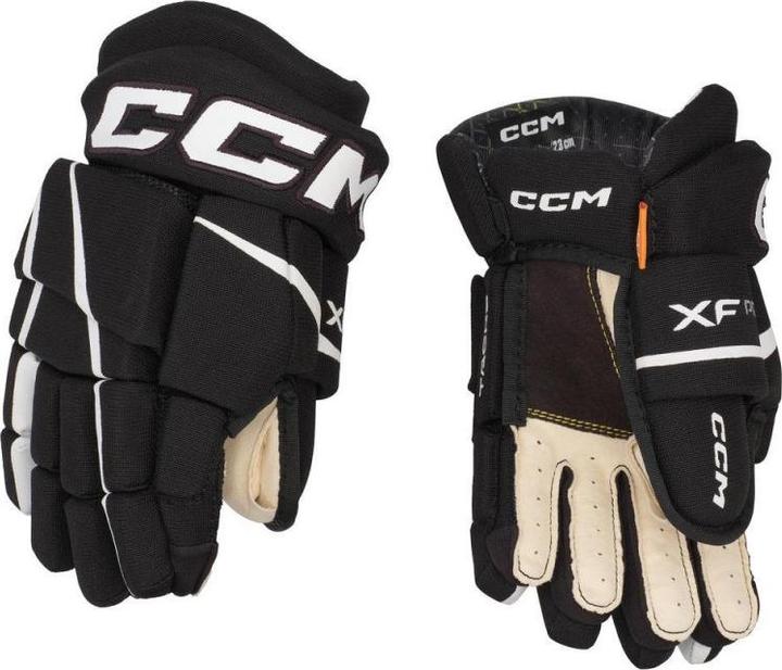CCM Gants de hockey Tacks XF Pro SR (noir/blanc, SR 13"/33 cm) (13)