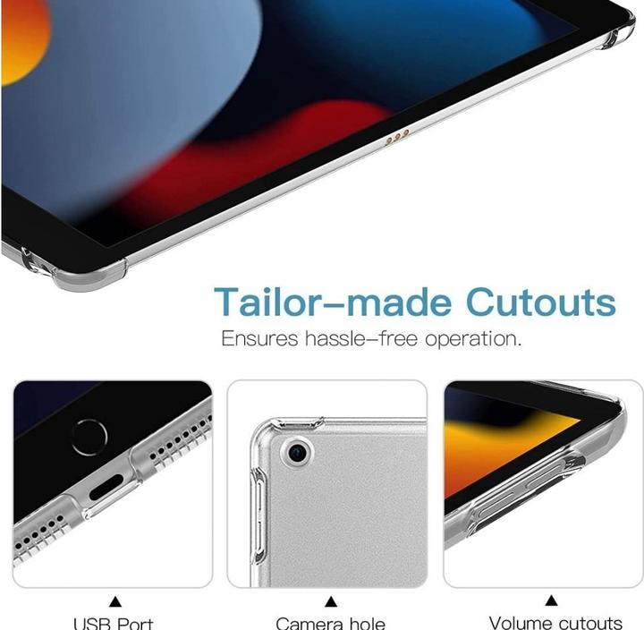 Immagine prodotto Screenguard Custodia trasparente in TPU flessibile per Apple iPad 2021 da 10,2 pollici (iPad 2021 (9a generazione))
