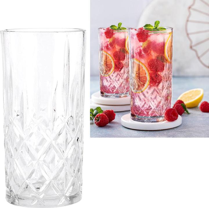Produktbild Excellent Houseware Elegantes GlÃ¤ser-Set, 4er-Set, 4er-Set, Kristall-Look, je 300 ml (0.30 l, 4 x)